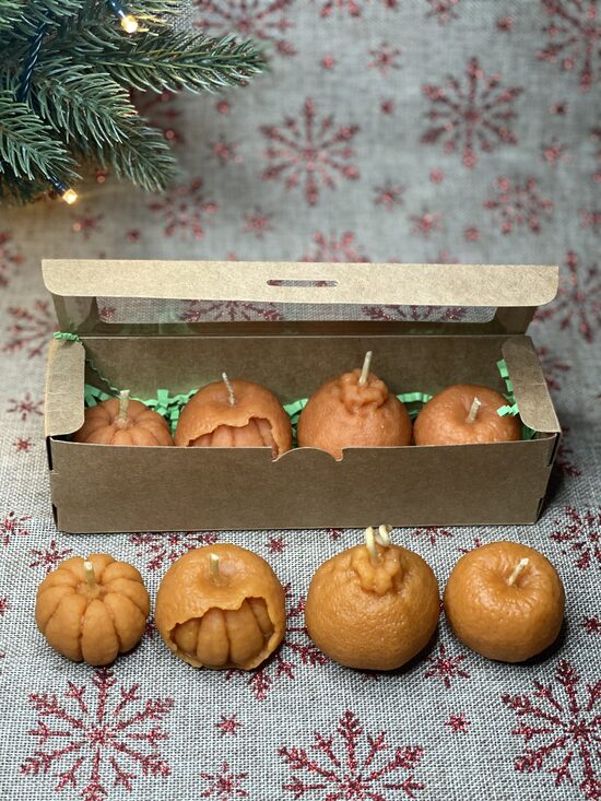 ČETRI MANDARĪNI Bišu vaska sveces